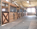 barn aisle with stalls